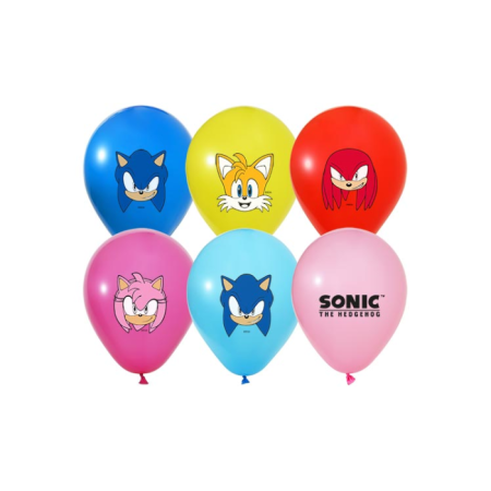 Sonic Temalı Baskılı Balon 10 Adet