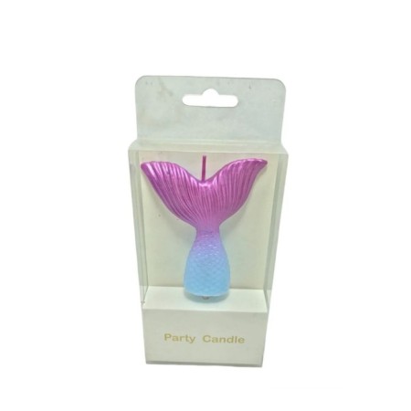 Deniz Kızı Kuyruğu Mum Pembe 12 cm