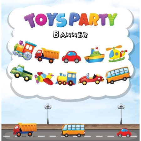 Taşıtlar Kağıt Banner 3 Metre 10 Parça