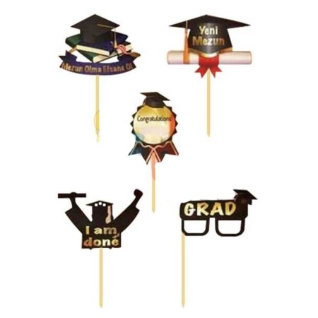 Mezuniyet Partisi Varaklı Konuşma Balonu 5 li