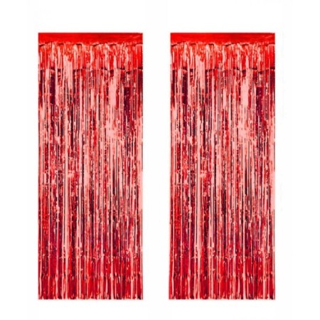 Metalize Kırmızı Arka Fon Süs