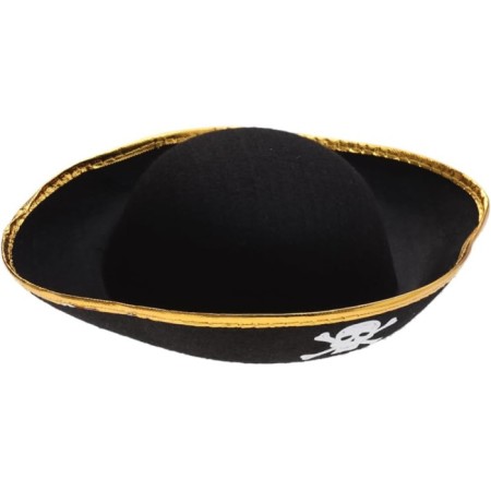 Korsan Şapkası Siyah Gold Çocuk 33x24 cm