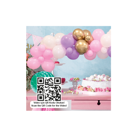 Kız Temalı Dekorasyon Balon Zincir Seti 70 li