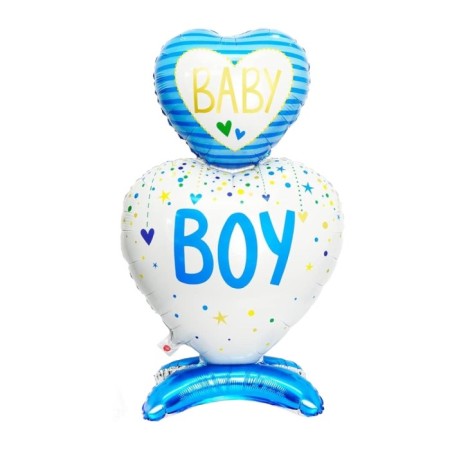 Ayaklı Baby Boy Mavi Folyo Balon 110x65 cm