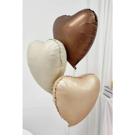Retro Kalp Folyo Balon Demeti 3  lü