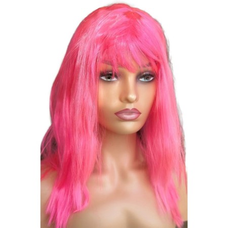 Pembe Renk Uzun Parti Peruk 60 cm