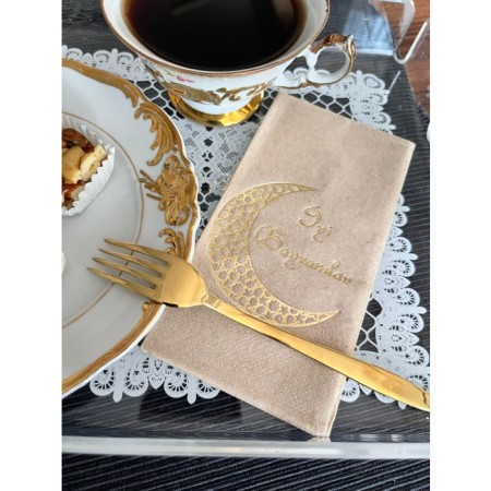 Gold Yaldızlı Kraft İyi Bayramlar Peçete 16 lı