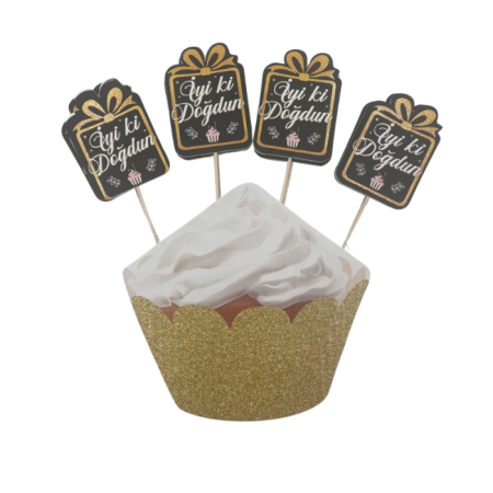 İyi Ki Doğdun Temalı Lüks Eva Kürdan 8 li