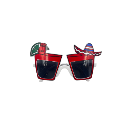 Parti Gözlük Meksika Şapkalı Kırmızı
