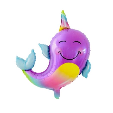 Boynuzlu Renkli Balina 87x83 cm