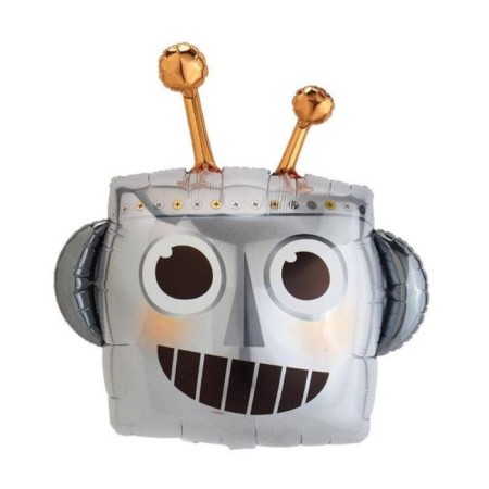 Robot Kafa Folyo Balon 66x60 cm