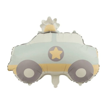 Retro Polis Arabası Folyo Balon 60x56 cm