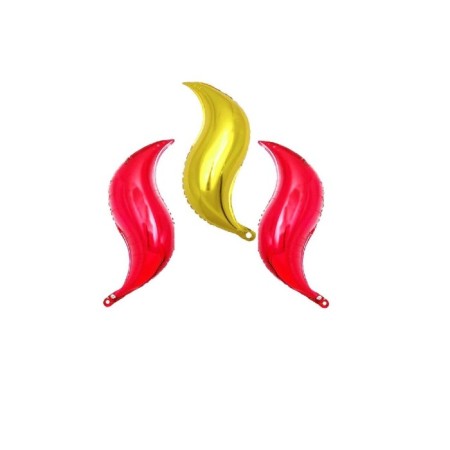 Ateş Şeklinde Folyo Balon 18 inç 3 lü