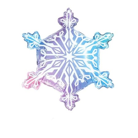 Altı Oluklu Kar Tanesi Folyo Balon 64x55 cm