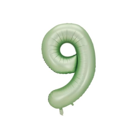 9 Rakam Yeşil Folyo Balon 40 inç 100 cm