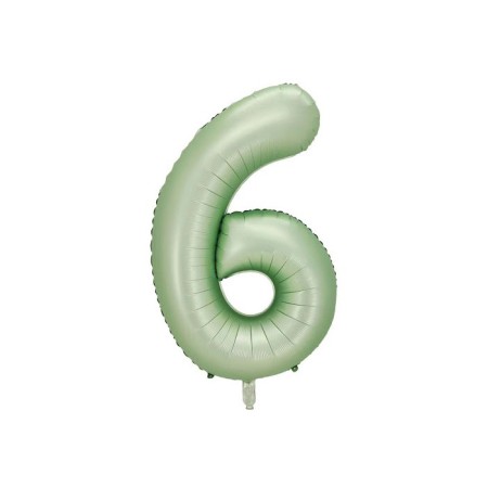 6 Rakam Yeşil Folyo Balon 40 inç 100 cm