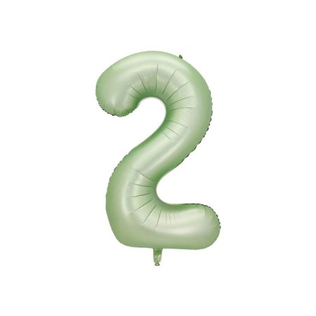 2 Rakam Yeşil Folyo Balon 40 inç 100 cm