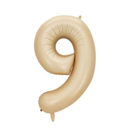 9 Rakam Karamel Folyo Balon 40 inç 100 cm