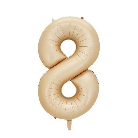 8 Rakam Karamel Folyo Balon 40 inç 100 cm