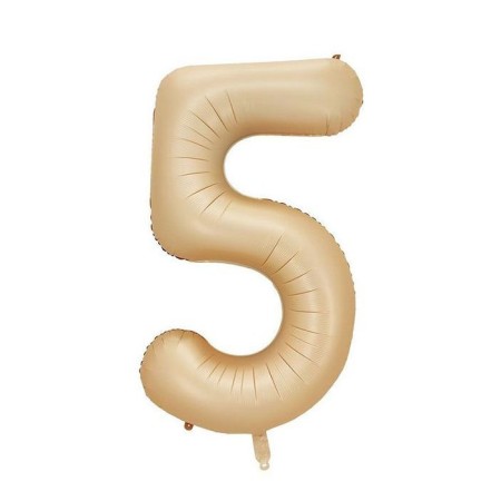 5 Rakam Karamel Folyo Balon 40 inç 100 cm