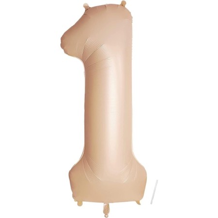 1 Rakam Karamel Folyo Balon 40 inç 100 cm