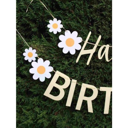 Papatya Partisi Happy Bırthday Banner Seti