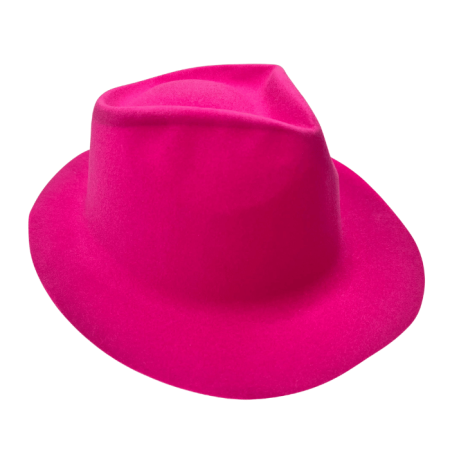 Pembe Lazer Plastik Kadife Fotr Model Şapka 30x25 cm