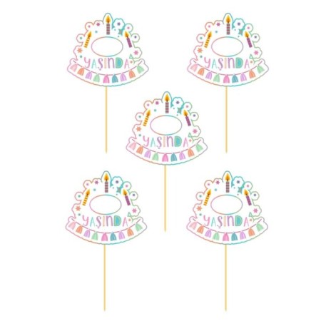 Yaşında Püskül Temalı Konuşma Balonu Varaklı 5 li