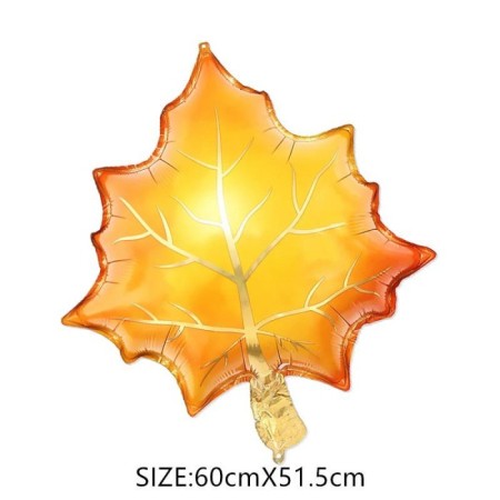 Sarı Yaprak Folyo Balon 60x51 cm