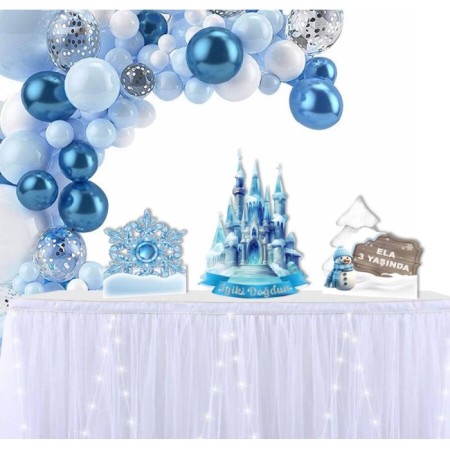 Karlar Ülkesi Temalı Ayaklı Pano Seti Kişiye Özel 3 lü