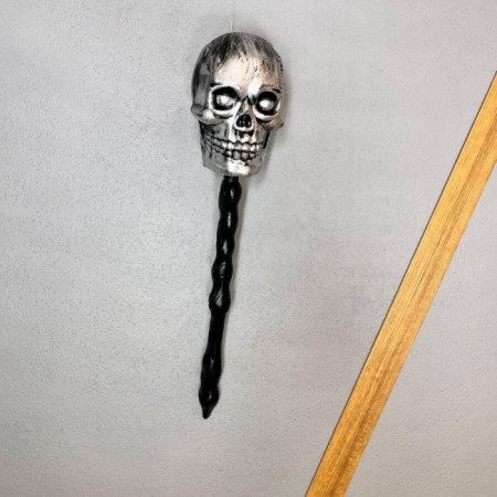 Halloween Çubuklu Eskitme Kuru Kafa 55 cm