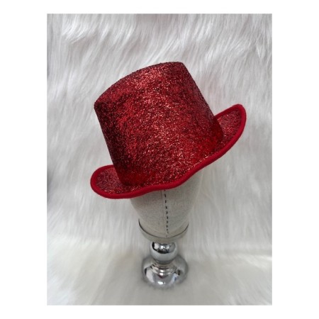 Kırmızı Lüks Gofrajlı Sihirbaz Model Şapka