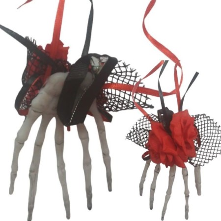 Halloween Toka İskelet Çiçekli