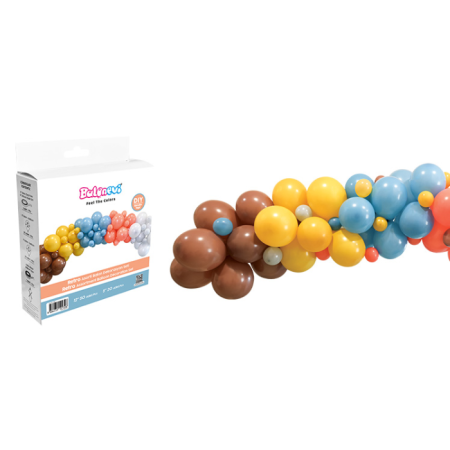 Retro Asorti Balon Dekorasyon Seti 70 li