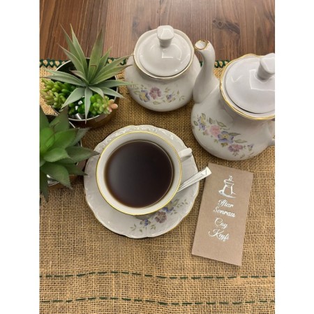 Gümüş Yaldızlı Kraft İftar Sonrası Çay Keyfi Peçete 6x12 cm