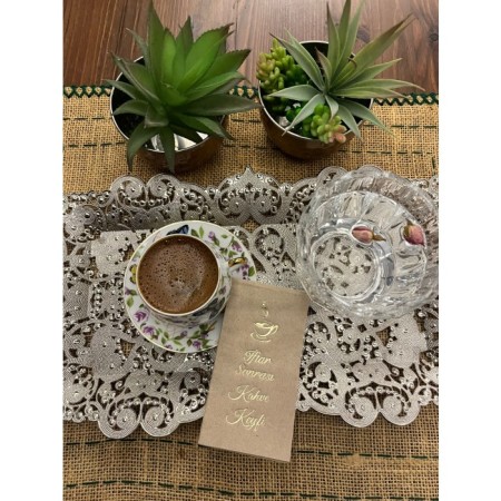 Gold Yaldızlı Kraft İftar Sonrası Kahve Keyfi Peçete 6x12 cm