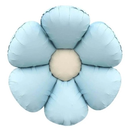 Mavi Papatya Folyo Balon 60x60 cm