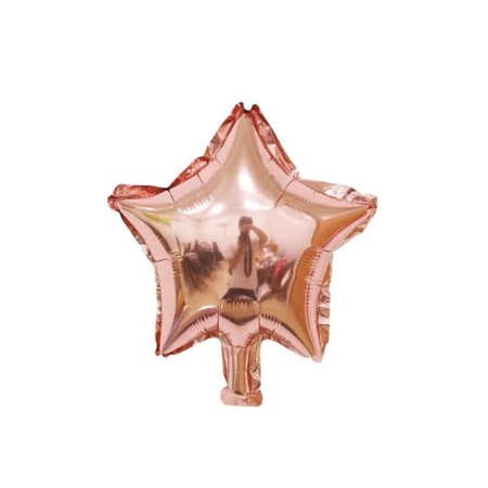 10 İnç Mini Yıldız Folyo Balon Rose Gold 5 Adet