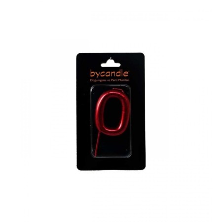 0 Yaş Kırmızı Rakam Mum