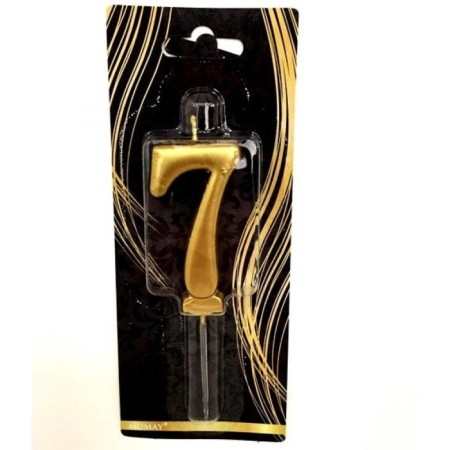 7 Yaş Gold Rakam Mum
