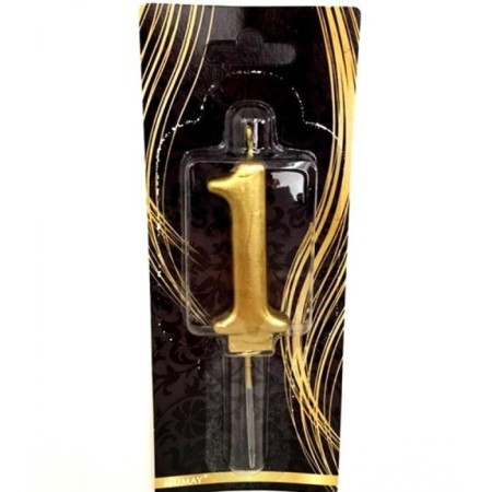 1 Yaş Gold Rakam Mum