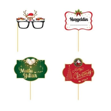 Yılbaşı Partisi Temalı Konuşma Balonu Varaklı 5 li