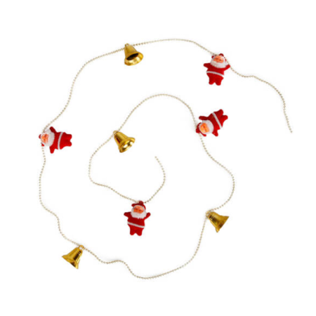 Yılbaşı Partisi Noel Baba Zincir Ağaç Süsü Seti Gold