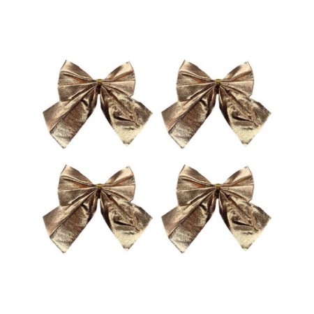 Yılbaşı Fiyonk Saten Parlak Rose Gold 10 Cm 4 Parça