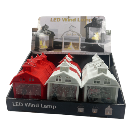 Yılbaşı Fener Ledli Ev Model 15 Cm 1 Adet