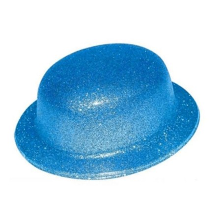 Açık Mavi Renkli Lazer Yuvarlak Simli Şapka 58 cm