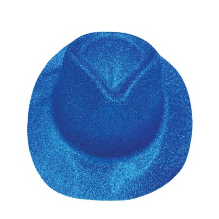 Açık Mavi Simli Kovboy Şapkası 30x25 cm