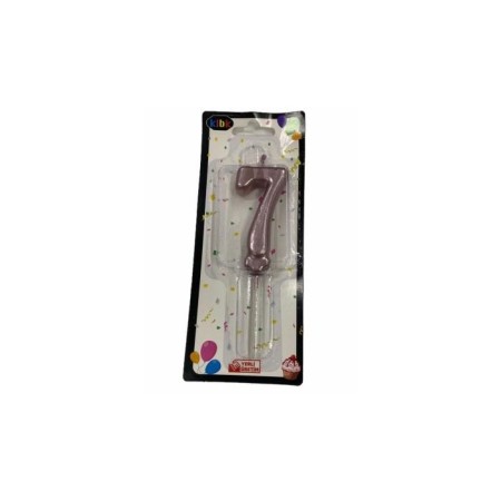 7 Yaş Pembe Rakam Mum