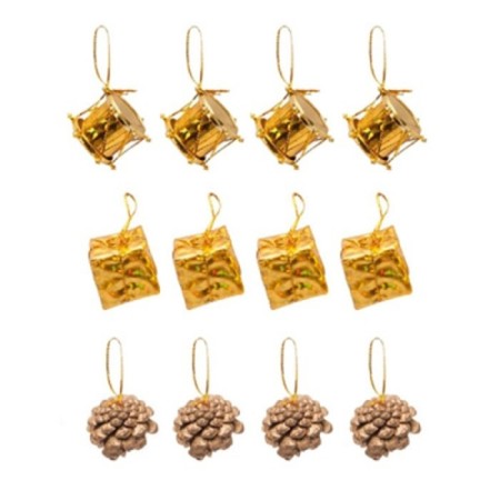 Yılbaşı Ağaç Gold Süsleme Seti 12 Parça