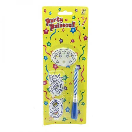 Müzikli Mum 0 dan 9 a kadar Rakamlı Mavi